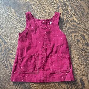 GAP Kids Burgundy Corduroy Casual Dress